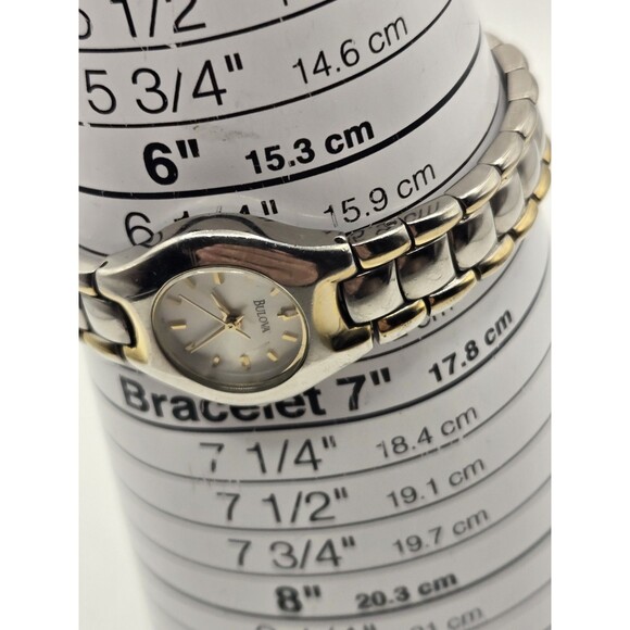 Ladies Bulova 98T84 Classic Collection Two-Tone Stainless Steel White Dial Watch - Picture 8 of 8